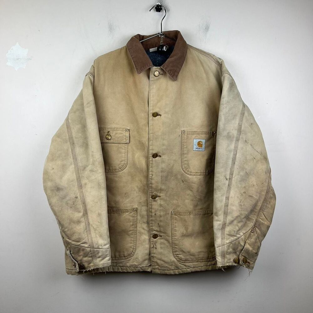 Vintage Carhartt Blanket Lined Chore Jacket Size Large